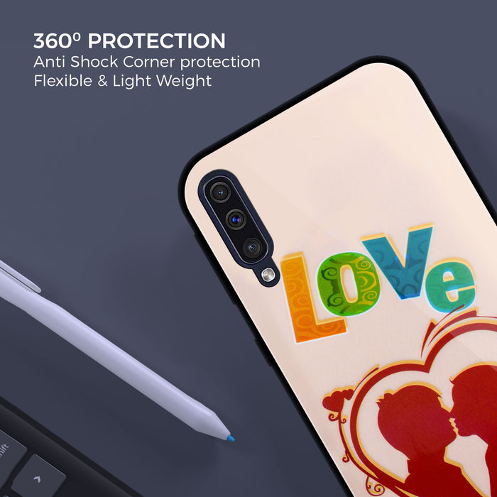Designer Soft TPU Fancy Back Case Cover for Samsung A50