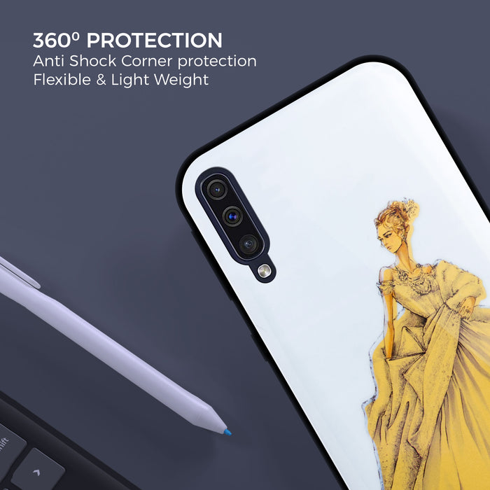 Designer Soft TPU Fancy Back Case Cover for Samsung A50