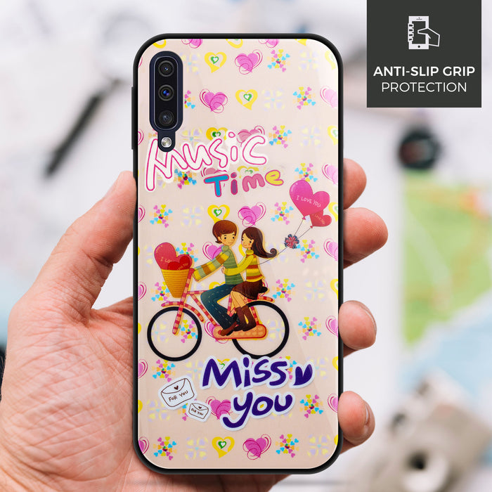 Designer Soft TPU Fancy Back Case Cover for Samsung A50