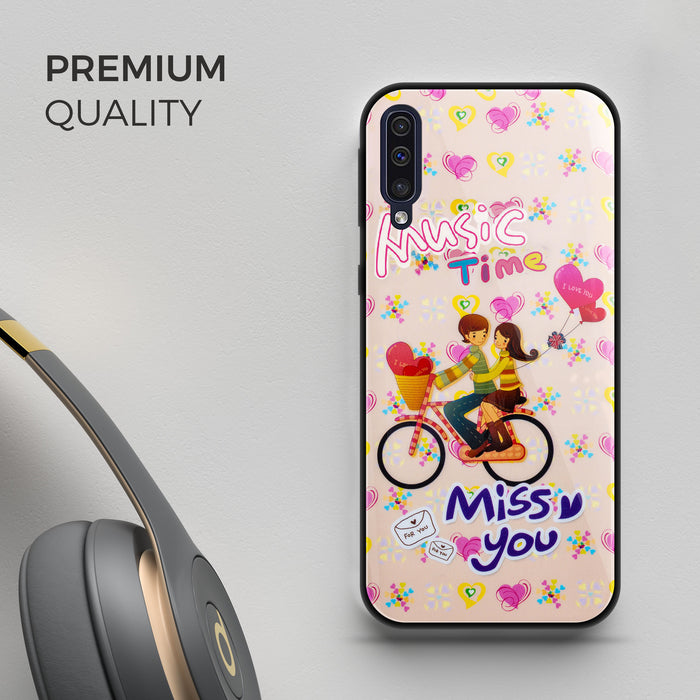 Designer Soft TPU Fancy Back Case Cover for Samsung A50