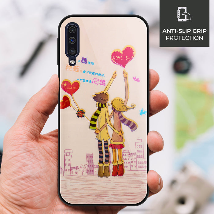 Designer Soft TPU Fancy Back Case Cover for Samsung A50