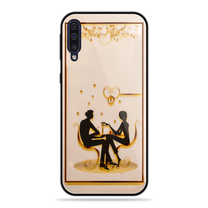 Designer Soft TPU Fancy Back Case Cover for Samsung A50 (24 PCS. SET)