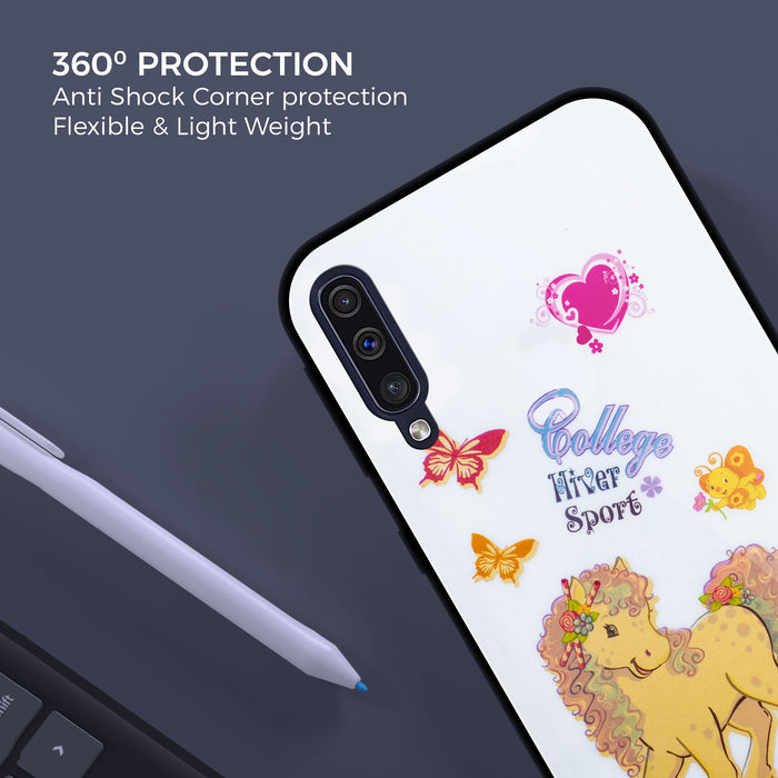 Designer Soft TPU Fancy Back Case Cover for Samsung A50