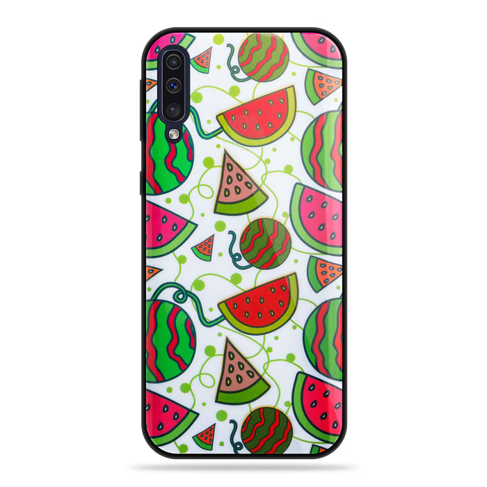 Designer Soft TPU Fancy Back Case Cover for Samsung A50 (24 PCS. SET)