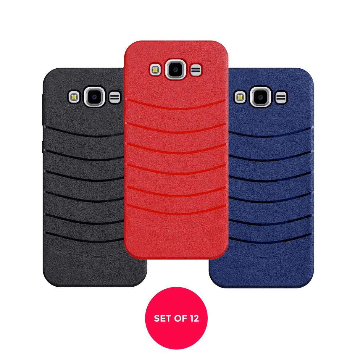 Designer Soft TPU Fancy Back Case Cover for Samsung J7 (12 PCS. SET)