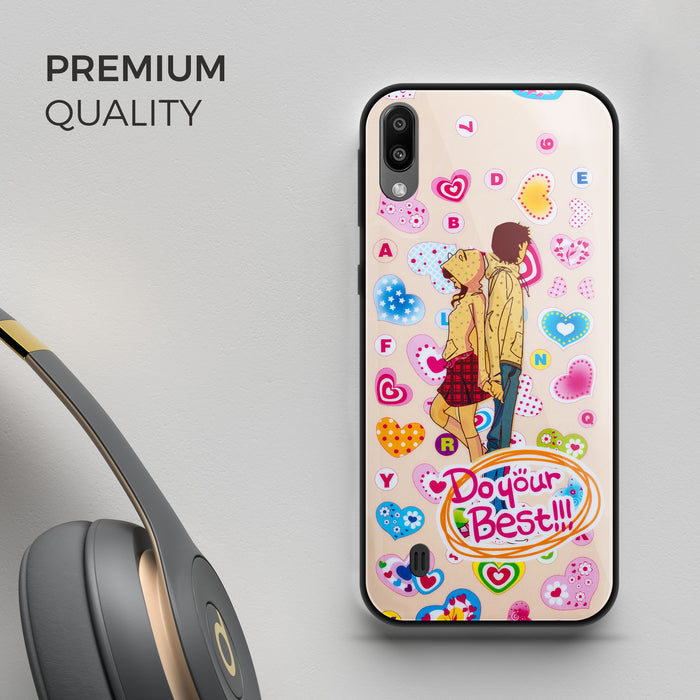 Designer Soft TPU Fancy Back Case Cover for Samsung M10