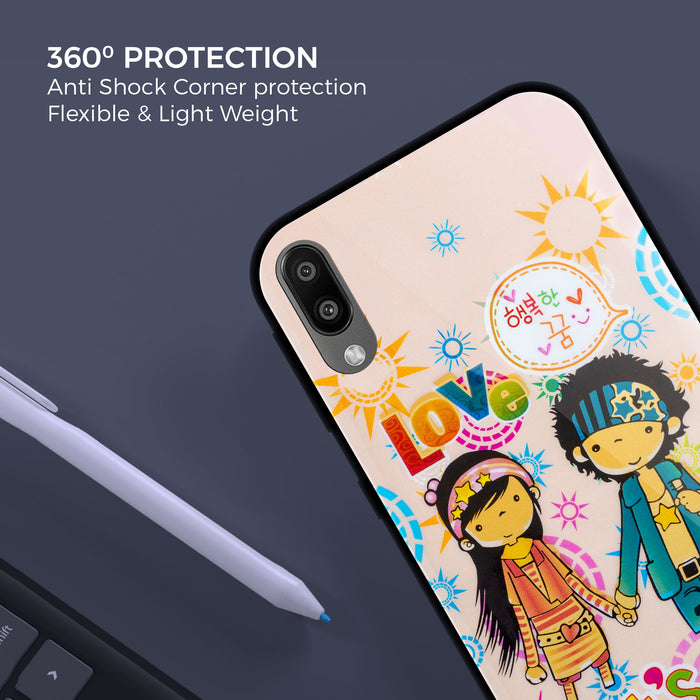 Designer Soft TPU Fancy Back Case Cover for Samsung M10