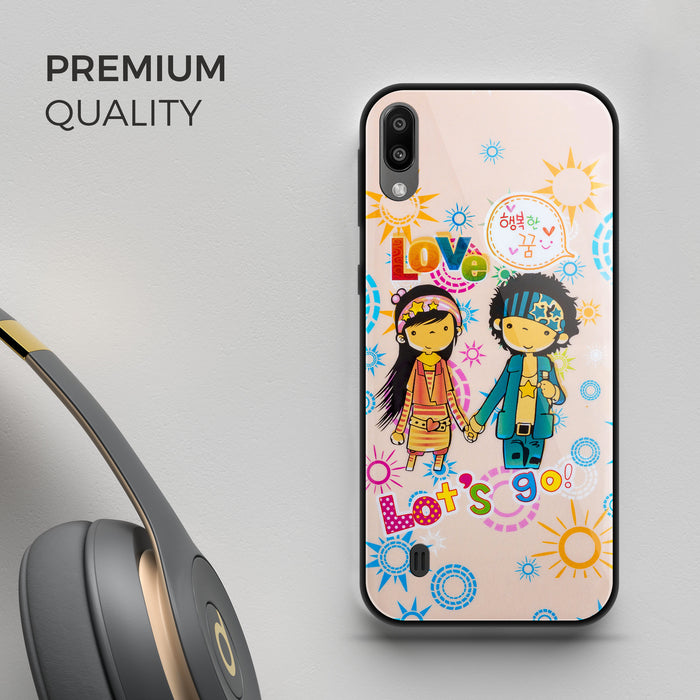 Designer Soft TPU Fancy Back Case Cover for Samsung M10