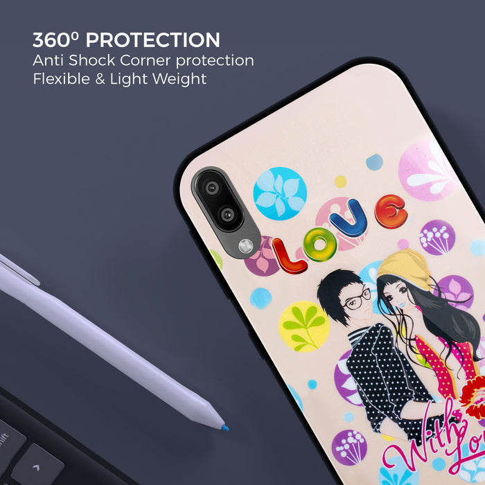 Designer Soft TPU Fancy Back Case Cover for Samsung M10