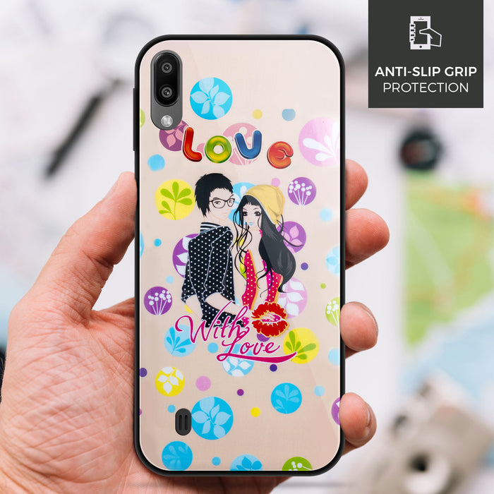 Designer Soft TPU Fancy Back Case Cover for Samsung M10