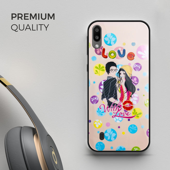 Designer Soft TPU Fancy Back Case Cover for Samsung M10