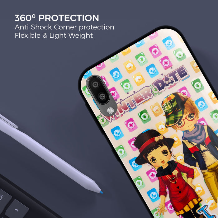 Designer Soft TPU Fancy Back Case Cover for Samsung M10