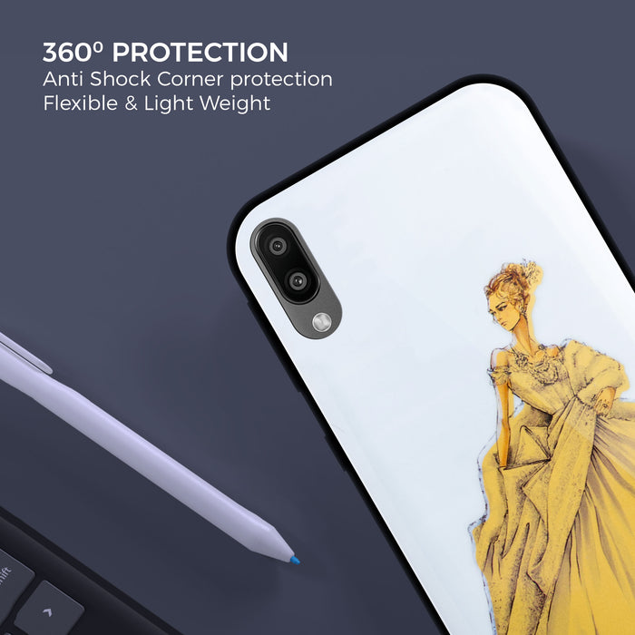 Designer Soft TPU Fancy Back Case Cover for Samsung M10