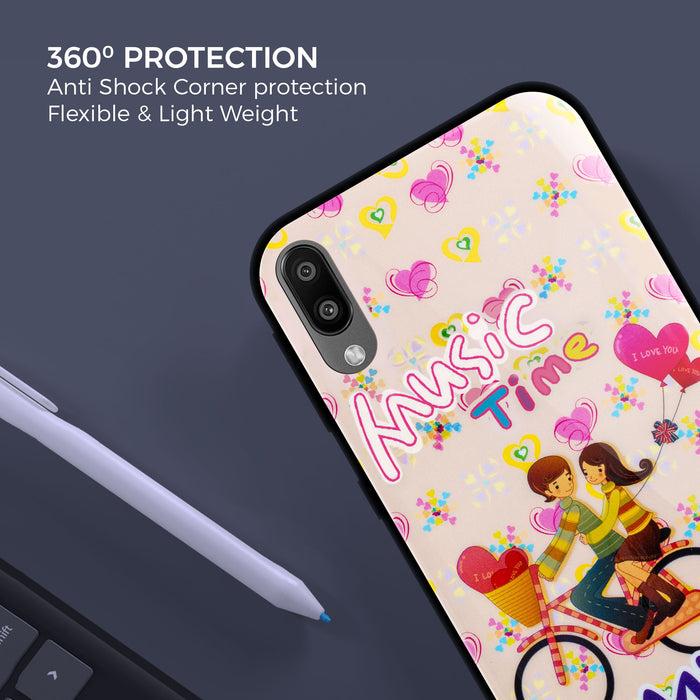 Designer Soft TPU Fancy Back Case Cover for Samsung M10
