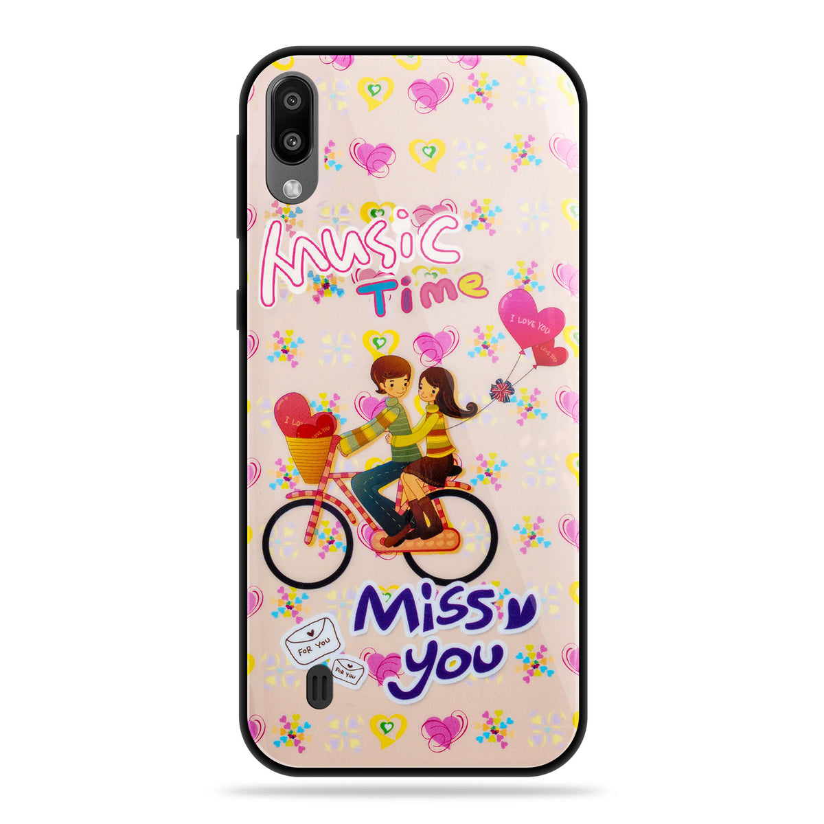 Designer Soft TPU Fancy Back Case Cover for Samsung M10