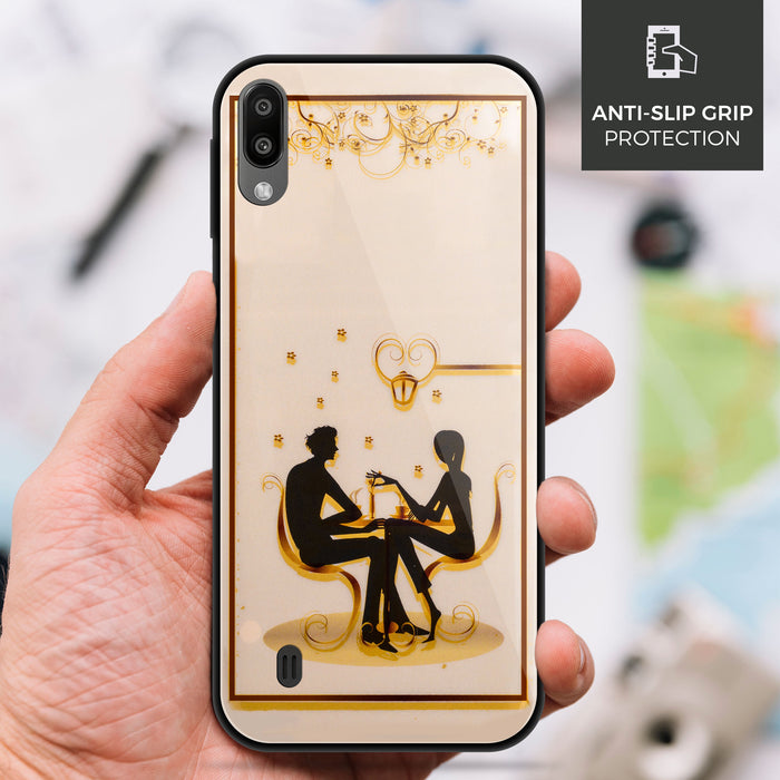 Designer Soft TPU Fancy Back Case Cover for Samsung M10