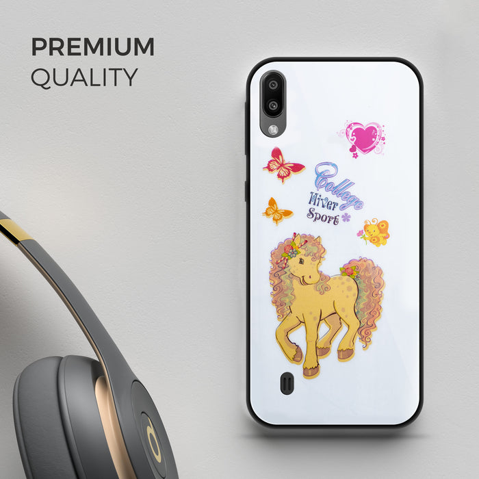 Designer Soft TPU Fancy Back Case Cover for Samsung M10