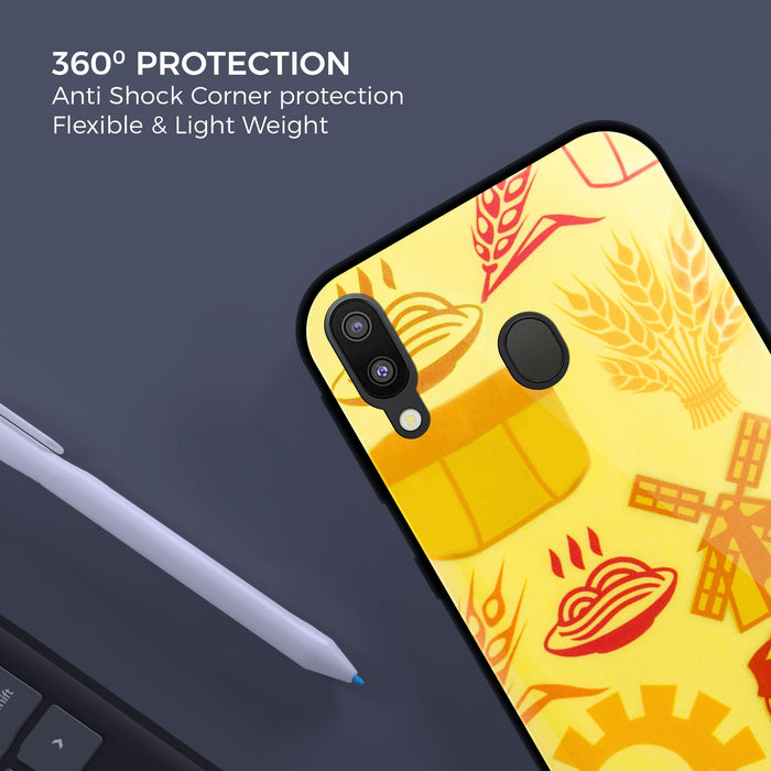 Designer Soft TPU Fancy Back Case Cover for Samsung M20
