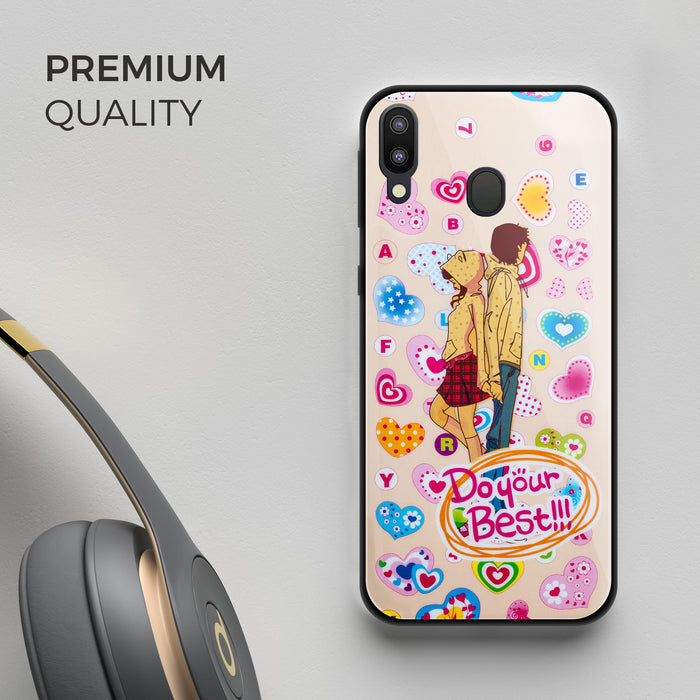 Designer Soft TPU Fancy Back Case Cover for Samsung M20