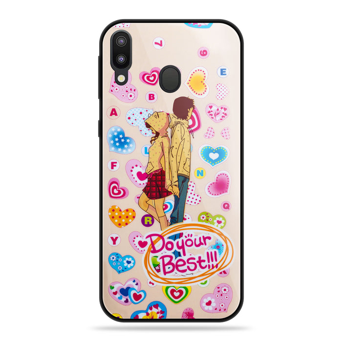 Designer Soft TPU Fancy Back Case Cover for Samsung M20
