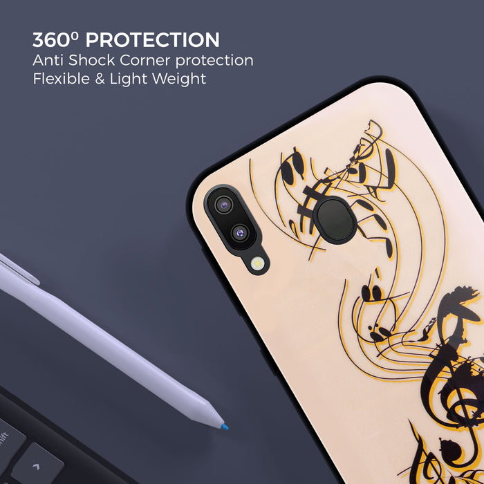 Designer Soft TPU Fancy Back Case Cover for Samsung M20