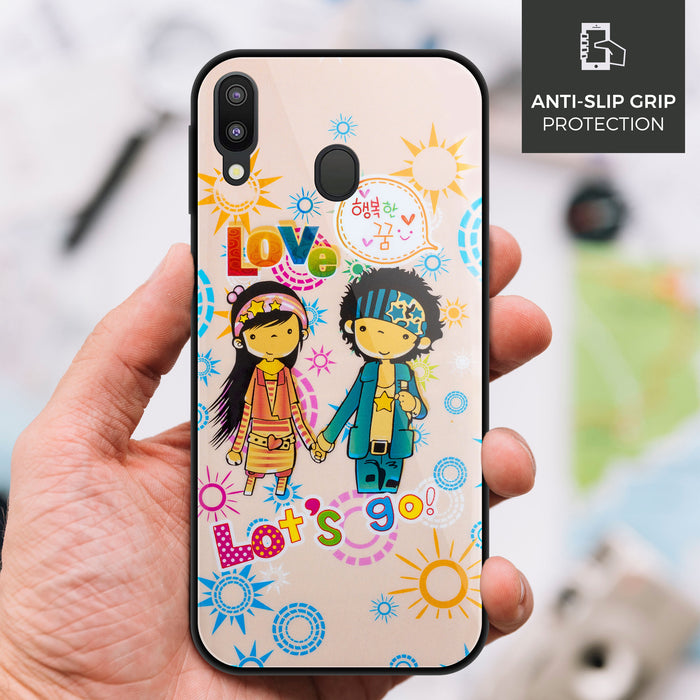 Designer Soft TPU Fancy Back Case Cover for Samsung M20