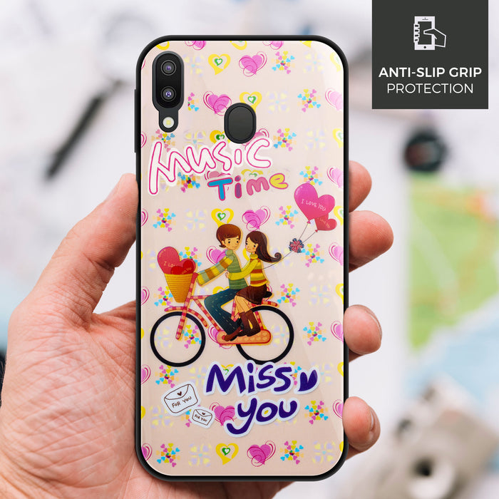 Designer Soft TPU Fancy Back Case Cover for Samsung M20