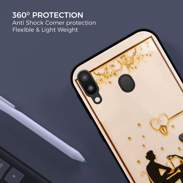 Designer Soft TPU Fancy Back Case Cover for Samsung M20