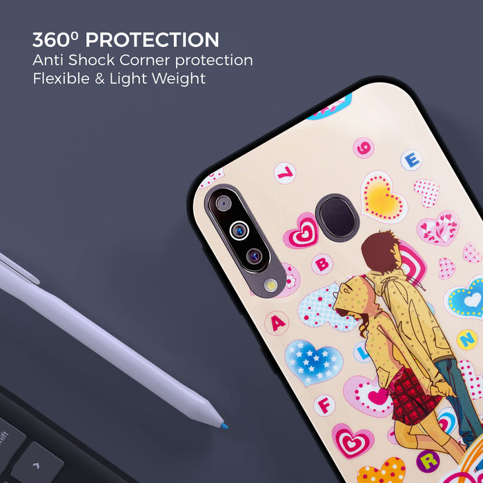 Designer Soft TPU Fancy Back Case Cover for Samsung M30