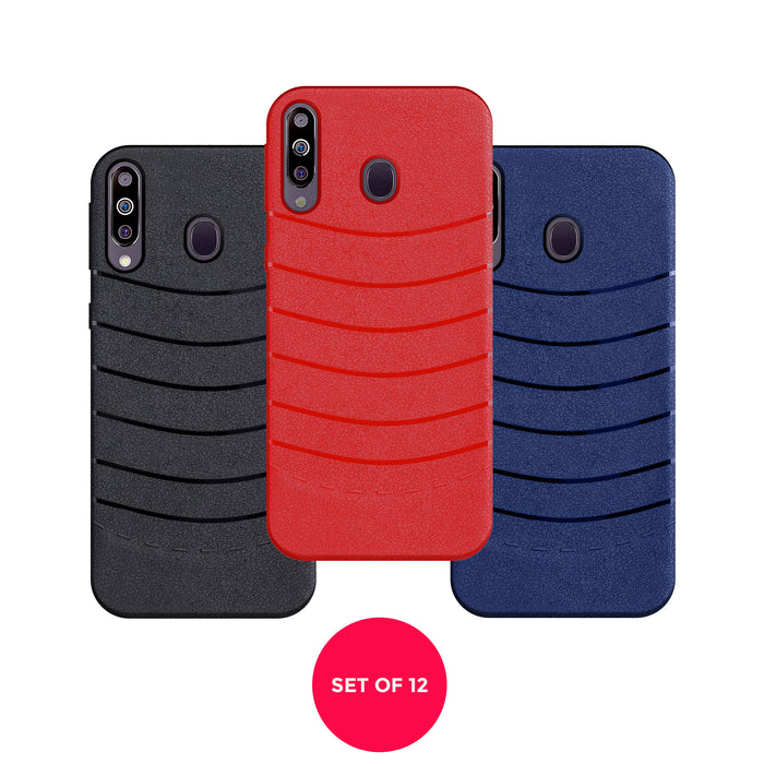 Designer Soft TPU Fancy Back Case Cover for Samsung M30 (12 PCS. SET)