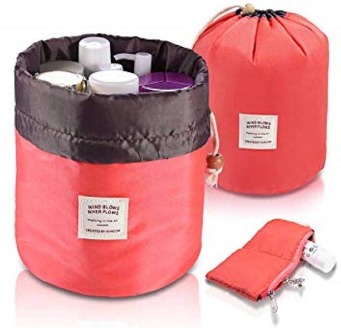 Barrel Shaped Travel Organizer Pouch