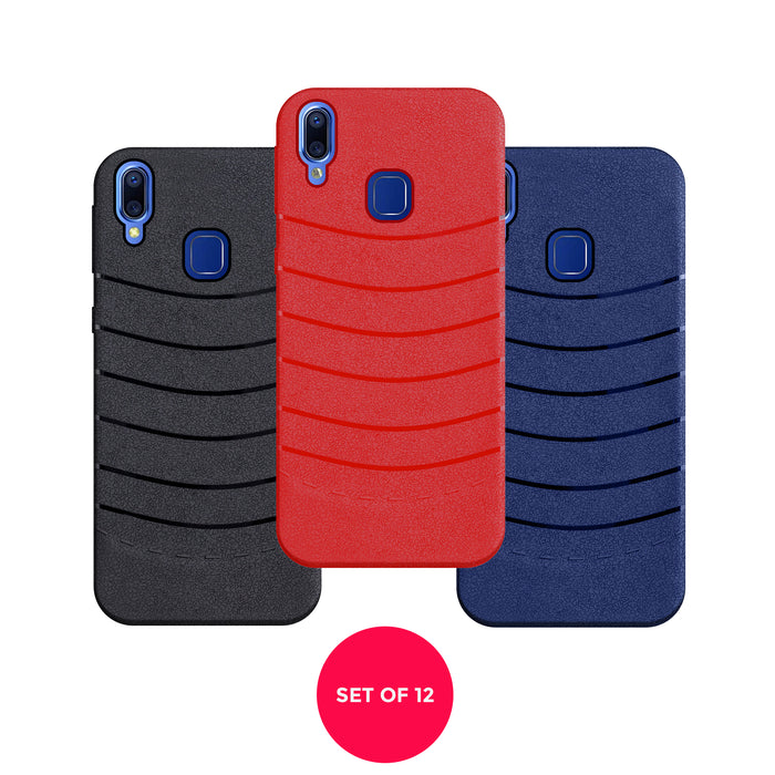 Designer Soft TPU Fancy Back Case Cover for Vivo Y/95 (12 PCS. SET)