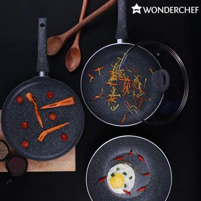 Wonderchef Granite Set With Free Dosa Tawa 26cm