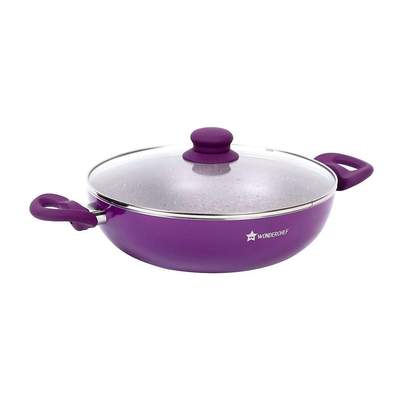 Wonderchef Royal Velvet Wok With Lid - 24CM