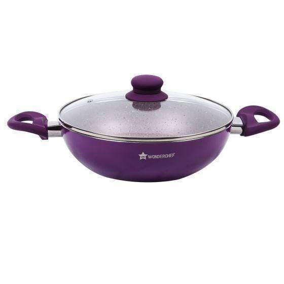 Wonderchef Royal Velvet Wok With Lid - 24CM