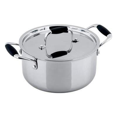 Wonderchef Stanton Casserole With Steamer 24Cm Stainless Steel-