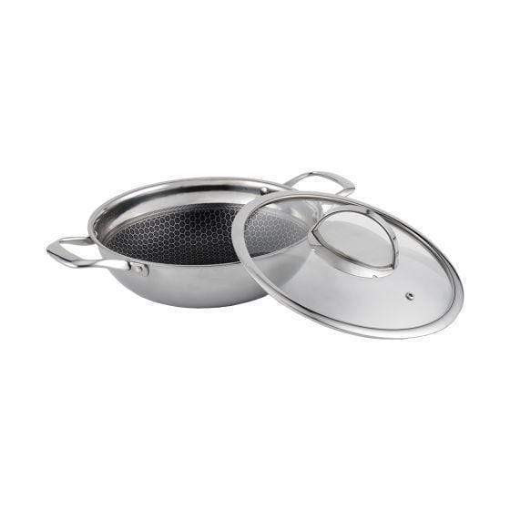 Wonderchef Stanton Non-Stick Kadhai With Lid 24cm-